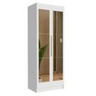 Guarda-roupa Modulado 2 Portas Com Espelho 4 Gavetas 1 Cabideiro Branco Neo Madesa Branco