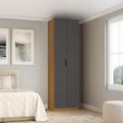 Guarda-roupa Modulado 2 Portas com Prateleiras 3 Gavetas 2 Cabideiros 90cm 100% MDF Clean Altezza