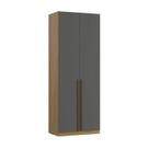 Guarda-roupa Modulado 2 Portas com Prateleiras e Cabideiro sem Gavetas 70cm 100% MDF Trend Altezza