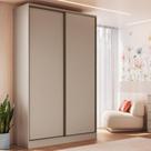 Guarda Roupa Modulado 2 Portas de Correr 2 Gavetas Requinte 100% MDF Cinza/Duna Line Guarda Roupa Modulado 2 Portas de Correr 2 Gavetas Requinte 100% MDF Cinza/Duna Line