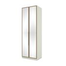 Guarda Roupa Modulado 2 Portas Espelho 3 Gav Areia/Jequitibá