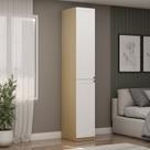 Guarda Roupa Modulado 2 Portas Provençais com Prateleiras 100% MDF Infinity Bege/Savana/Branco Guarda Roupa Modulado 2 Portas Provençais com Prateleiras 100% MDF Infinity Bege/Savana/Branco