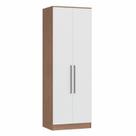 Guarda Roupa Modulado 2 Portas Requinte 100% MDF Marrom/Macadâmia/Branco Line