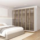 Guarda-roupa Modulado 3 Peças 6 Portas Jade CabeCasa MadeiraOriginals Branco Fosco/Avelã