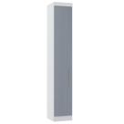 Guarda Roupa Modulado 38cm 1 Porta Alpes Luciane Móveis Branco Pf-grey Sky Pf