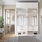 Guarda-roupa Modulado 4 Peças 4 Portas Jade CabeCasa MadeiraOriginals