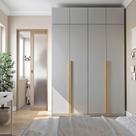 Guarda-Roupa Modulado 4 Peças 8 Portas Jade CabeCasa MadeiraMadeira Cinza Urbano