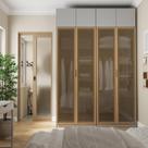 Guarda-roupa Modulado 4 Peças 8 Portas Jade CabeCasa MadeiraOriginals Cinza Urbano/ Avelã