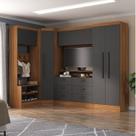 Guarda-roupa Modulado 5 Portas 6 Gavetas 4 Peças Viena Yescasa
