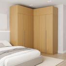 Guarda-Roupa Modulado 6 Peças 12 Portas Jade CabeCasa MadeiraMadeira Avelã