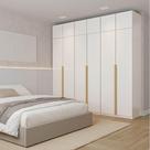 Guarda-Roupa Modulado 6 Peças 12 Portas Jade CabeCasa MadeiraMadeira Branco Fosco