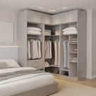 Guarda-Roupa Modulado 6 Peças 6 Portas Jade CabeCasa MadeiraMadeira Cinza Urbano