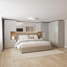 Guarda-roupa Modulado 7 Peças 7 Portas 2 Mesa Cabeceira Jade CabeCasa MadeiraOriginals