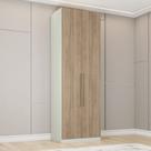 Guarda-roupa Modulado 80cm Cabideiro Multiuso 2 Portas Seletto Henn - Areia/Jequitibá Guarda-roupa Modulado 80cm Cabideiro Multiuso 2 Portas Seletto Henn - Areia/Jequitibá