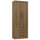 Guarda Roupa Modulado 90cm 2 Portas 4 Gavetas Delphi Avelã L01 - Mpozenato