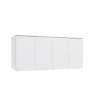 Guarda-roupa Modulado Aéreo Baixo 155cm Casal 4 Portas Arca - Branco