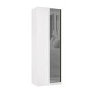 Guarda Roupa Modulado Canto 1 Porta 80cm Prata Branco Prata Guarda Roupa Modulado Canto 1 Porta 80cm Prata Branco Prata