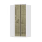 Guarda Roupa Modulado Canto Closet 2 Portas 111,9cm com Vidro Reflecta Bronze Prime Luciane Móveis
