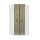 Guarda Roupa Modulado Canto Closet 2 Portas 111,9cm com Vidro Reflecta Bronze Prime Luciane Móveis