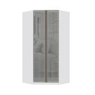 Guarda Roupa Modulado Canto Closet 2 Portas 111,9cm com Vidro Reflecta Prata Prime Luciane Móveis