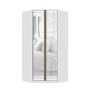 Guarda Roupa Modulado Canto Closet 2 Portas 7 Prateleiras 111,9cm com Espelho Prime Luciane Móveis
