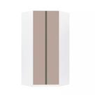 Guarda Roupa Modulado Canto Closet 2 Portas e 7 Prateleiras 111,9cm Prime Luciane Móveis
