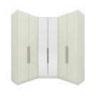 Guarda Roupa Modulado Canto Closet 6 Portas 3 Gavetas Areia