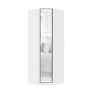 Guarda Roupa Modulado Canto Diagonal 1 Porta 6 Prateleiras 83cm com Espelho Prime Luciane Móveis