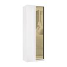 Guarda Roupa Modulado Canto Reto 1 Porta 80cm com Vidro Reflecta Bronze Prime Luciane Móveis