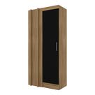 Guarda Roupa Modulado Canto Reto Joker Boreal/preto - Móveis Arapongas Guarda Roupa Modulado Canto Reto Joker Boreal/preto - Móveis Arapongas