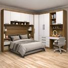 Guarda Roupa Modulado Casal Queen 1,58 m Canto com Escrivaninha Paris Luciane M08 Cor:Branco Guarda Roupa Modulado Casal Queen 1,58 m Canto com Escrivaninha Paris Luciane M08 Cor:Branco