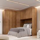 Guarda Roupa Modulado Casal Safira 010 em MDF Com 8 Portas e 3 Gavetas