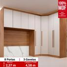Guarda Roupa Modulado Casal Safira 010 em MDF Com 8 Portas e 3 Gavetas Guarda Roupa Modulado Casal Safira 010 em MDF Com 8 Portas e 3 Gavetas