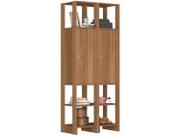 Guarda-Roupa Modulado Closet 2 Peças 2 Portas com 6 Prateleiras Internas e 6 Nichos Externos Yes Marrom