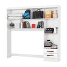 Guarda Roupa Modulado Com Cama Paris 5 Portas Com Espelho E 2 Gavetas Branco