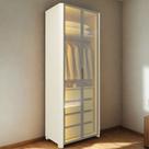 Guarda Roupa Modulado com LED e Vidro Reflecta 2 Portas com Pés MDF Innova Gelius