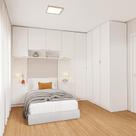 Guarda-roupa Modulado de Canto 10 Portas 6 Peças Hera Cabecasa Madeiramadeira Branco Geada/Cinza