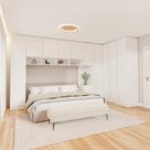 Guarda-Roupa Modulado de Canto 11 Portas 8 Peças Hera CabeCasa MadeiraOriginals Branco/Algodão/Cinza