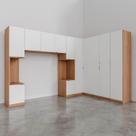 Guarda Roupa Modulado de Canto 12 Portas 6 Peças 2 Mesas de Cabeceira Hera CabeCasa MadeiraMadeira Louro/Branco Geada Guarda Roupa Modulado de Canto 12 Portas 6 Peças 2 Mesas de Cabeceira Hera CabeCasa MadeiraMadeira Louro/Branco Geada