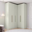 Guarda-Roupa Modulado de Canto 5 Portas 3 Gavetas Seletto Bege/Areia HP