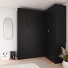 Guarda Roupa Modulado de Canto 5 Portas 3 Peças Hera CabeCasa MadeiraOriginals