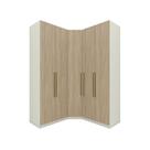 Guarda Roupa Modulado de Canto 5 Portas Areia/Jequitibá