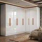 Guarda-roupa Modulado de Canto 9 Portas e 2 Gavetas Paris