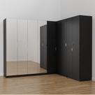 Guarda Roupa Modulado de Canto com Espelho 9 Portas 4 Peças Hera CabeCasa MadeiraOriginals