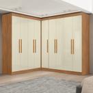 Guarda-roupa Modulado de Canto com Puxadores Mdf Paris Guarda-roupa Modulado de Canto com Puxadores Mdf Paris