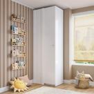 Guarda-roupa Modulado de Canto Linear 1 Porta Wave Casatema Branco
