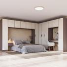 Guarda-roupa Modulado de Canto Linear 12 Peças com 13 Portas Orion CabeCasa MadeiraOriginals Mocha/Linho