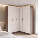 Guarda-roupa Modulado de Canto Linear 4 Peças 6 Portas Cabecasa Madeiraoriginals