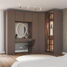 Guarda-Roupa Modulado de Canto Obliquo 6 Peças 7 Portas Reflectas Orion CabeCasa MadeiraOriginals