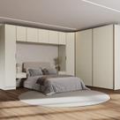 Guarda-Roupa Modulado de Canto Obliquo 8 Peças 9 Portas Orion CabeCasa MadeiraOriginals Aveia/Linho